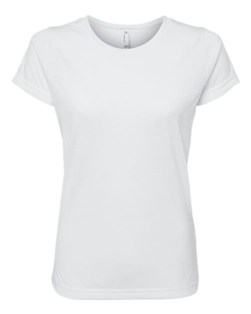 SubliVie Women’s Polyester T-Shirt in White, front view