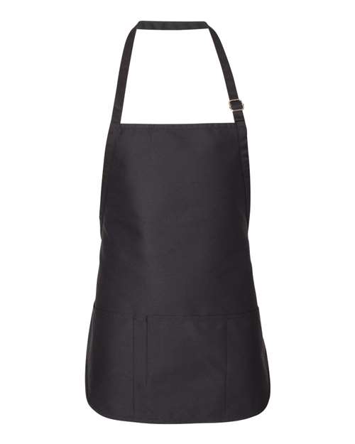 Liberty Bags Adjustable Neck Strap Apron in Black, front view