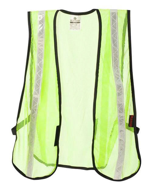 Kishigo Unisex P-Series Mesh Vest in Lime/White (PL-V18), front view
