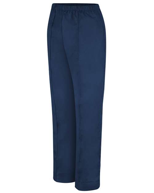 Red Kap Women's Poplin Pants in Navy - 34 Unhemmed