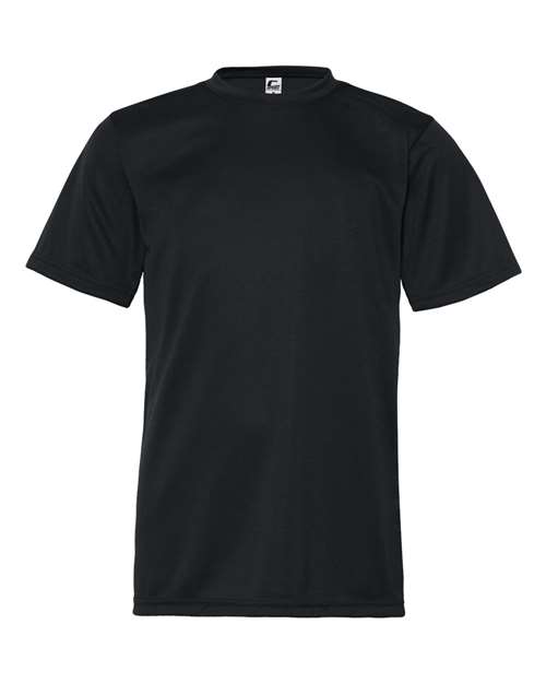 C2 Sport Youth Performance T-Shirt in Black, front view