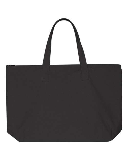 Liberty Bags Tote with Top Zippered Closure in Black