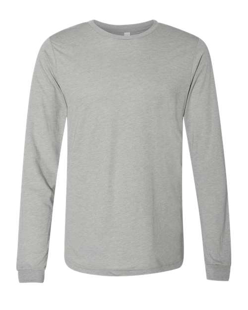 BELLA + CANVAS Unisex Triblend Long Sleeve Tee in Athletic Grey Triblend