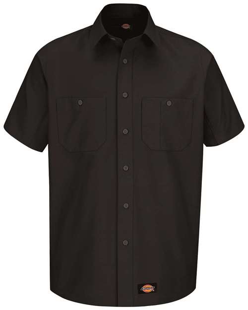 Dickies Men's Tall Short Sleeve Work Shirt in Black