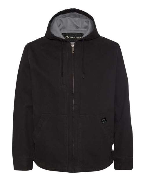 DRI DUCK Men's Laredo Boulder Cloth™ Canvas Jacket with Thermal Lining in Black, front view