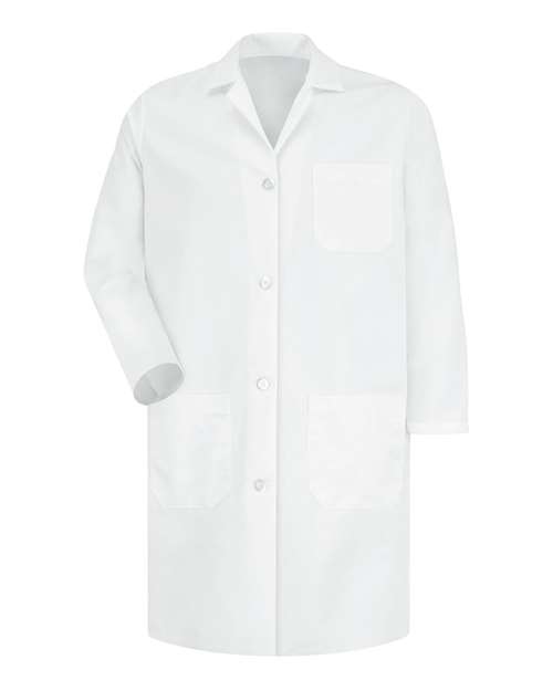 Red Kap Women's Staff Coat in White, front view
