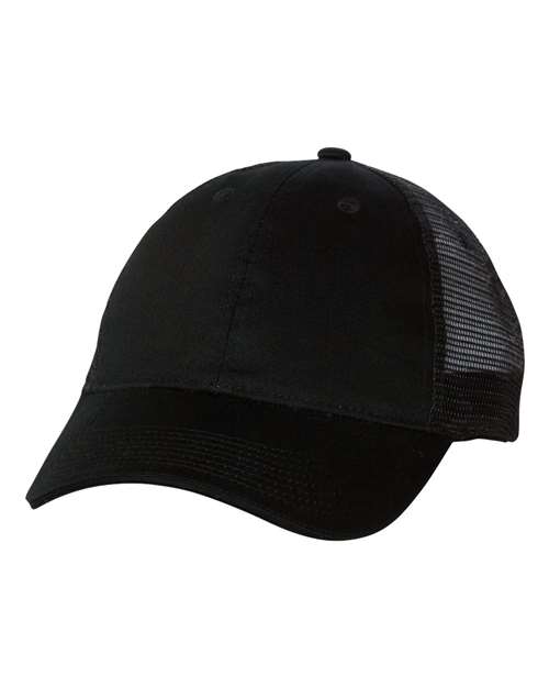 Valucap Sandwich Trucker Cap in Black/Black