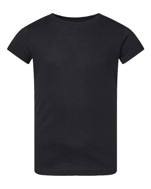 Rabbit Skins Toddler Girls Fine Jersey Tee in Black