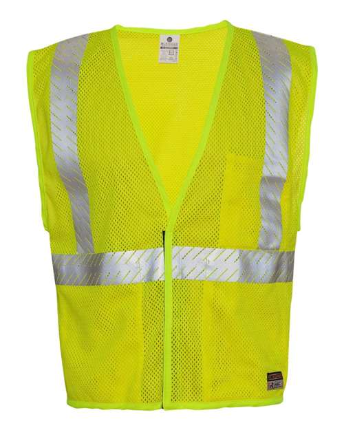 Kishigo Men's Flame Resitant Breathable Mesh Vest in Lime, front view