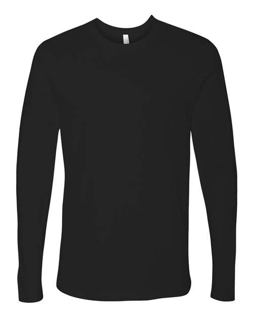 Next Level Unisex Cotton Long Sleeve T-Shirt in Black