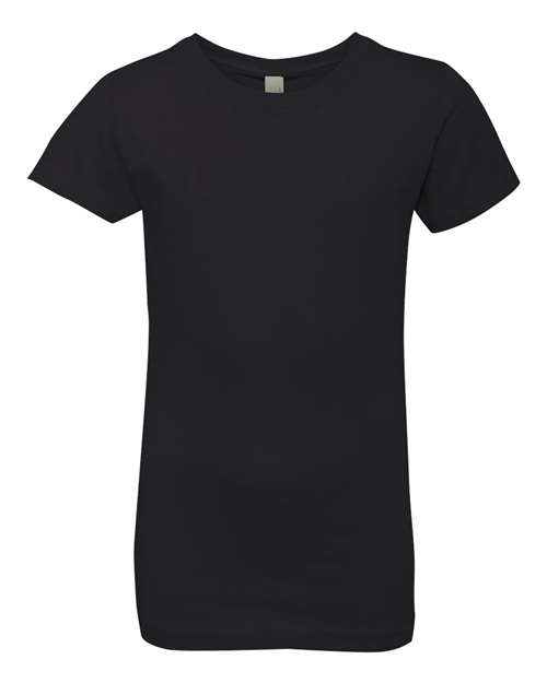 Next Level Girls’ Cotton Princess T-Shirt in Black