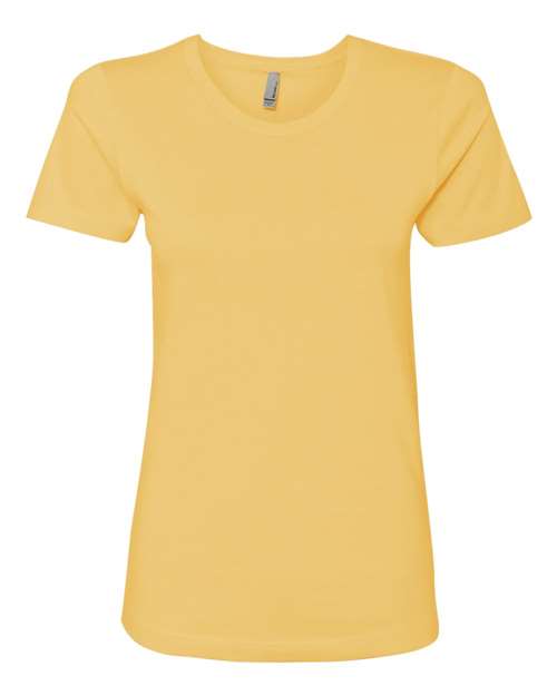 Next Level Women’s Cotton T-Shirt in Banana Cream, front view