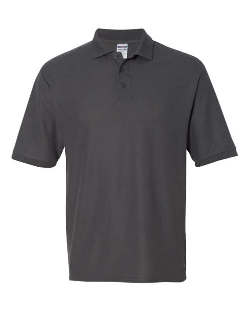 JERZEES Men's Easy Care™ Piqué Polo in Charcoal Grey