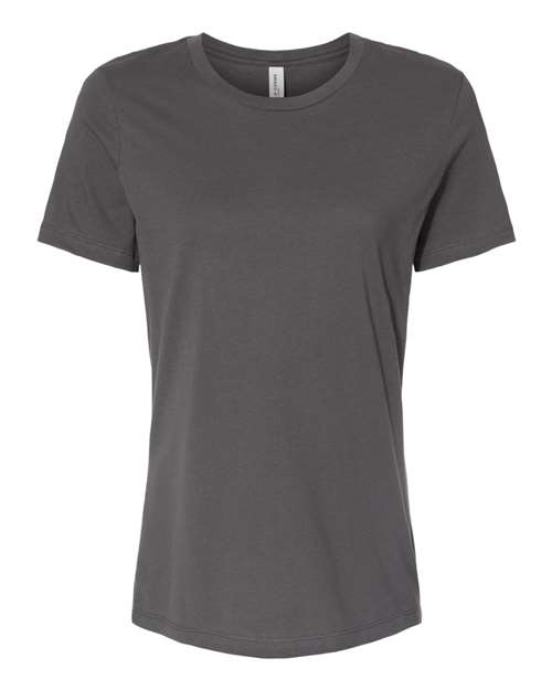 BELLA + CANVAS Women’s Relaxed Jersey Tee in Asphalt, front view