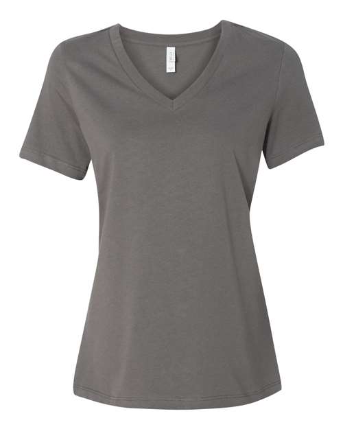 BELLA + CANVAS Women’s Relaxed Jersey V-Neck Tee in Asphalt