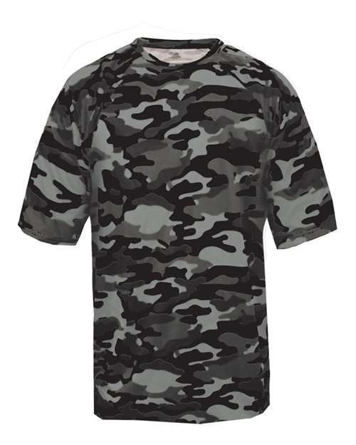 Badger Men's Camo T-Shirt in Black, front view