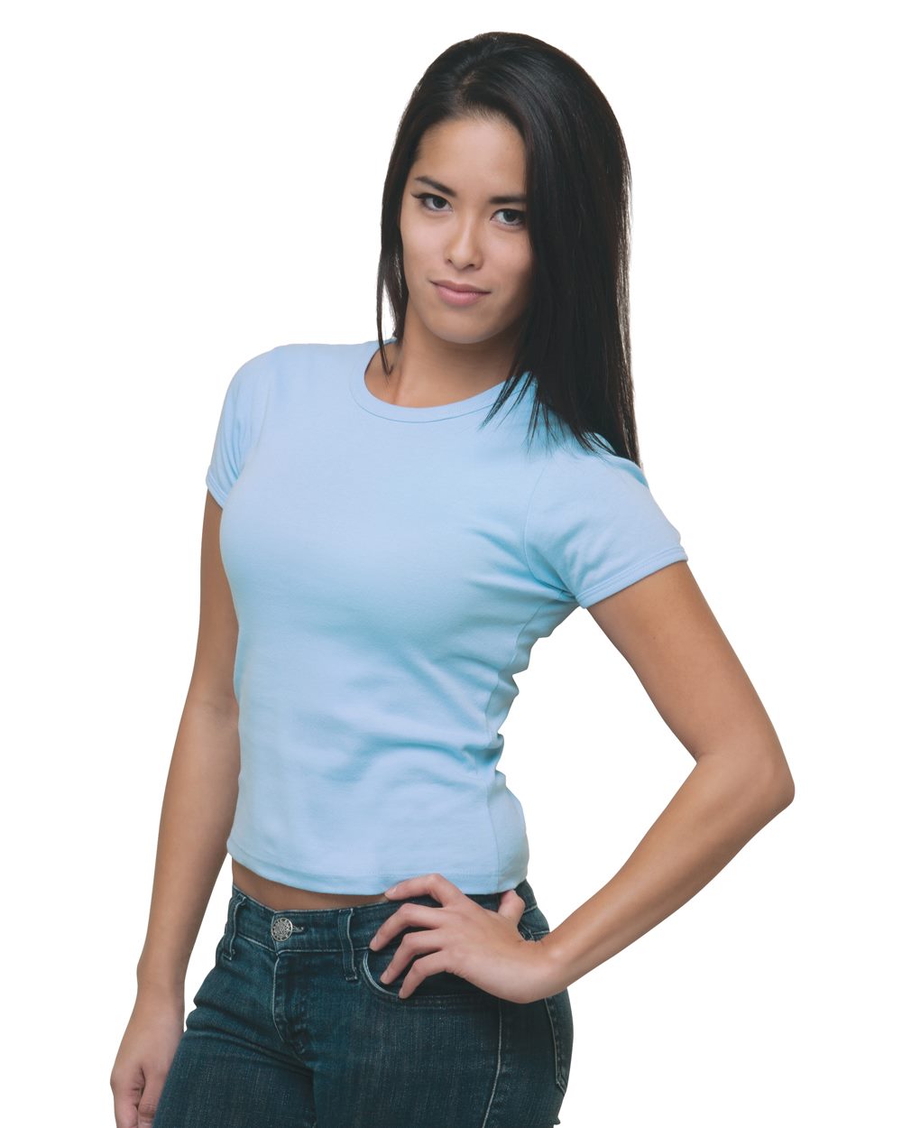 Bayside Women's USA-Made Cap Sleeve T-Shirt