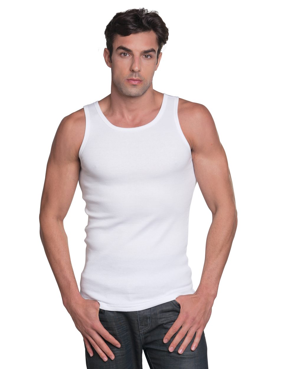 Bayside Unisex USA-Made 2x1 Ribbed Tank Top