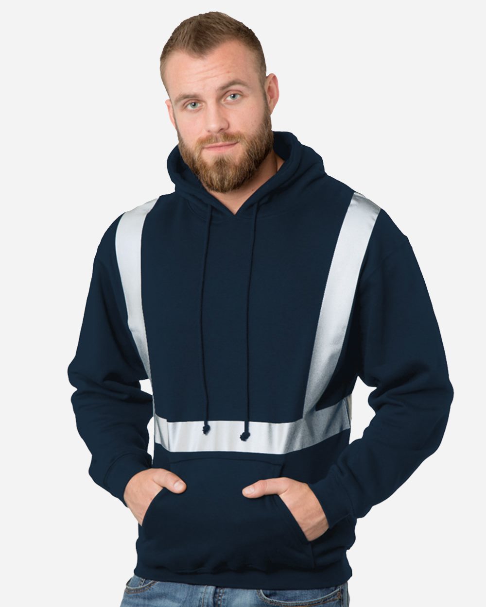 Bayside Unisex USA-Made Hi-Visibility Hooded Sweatshirt