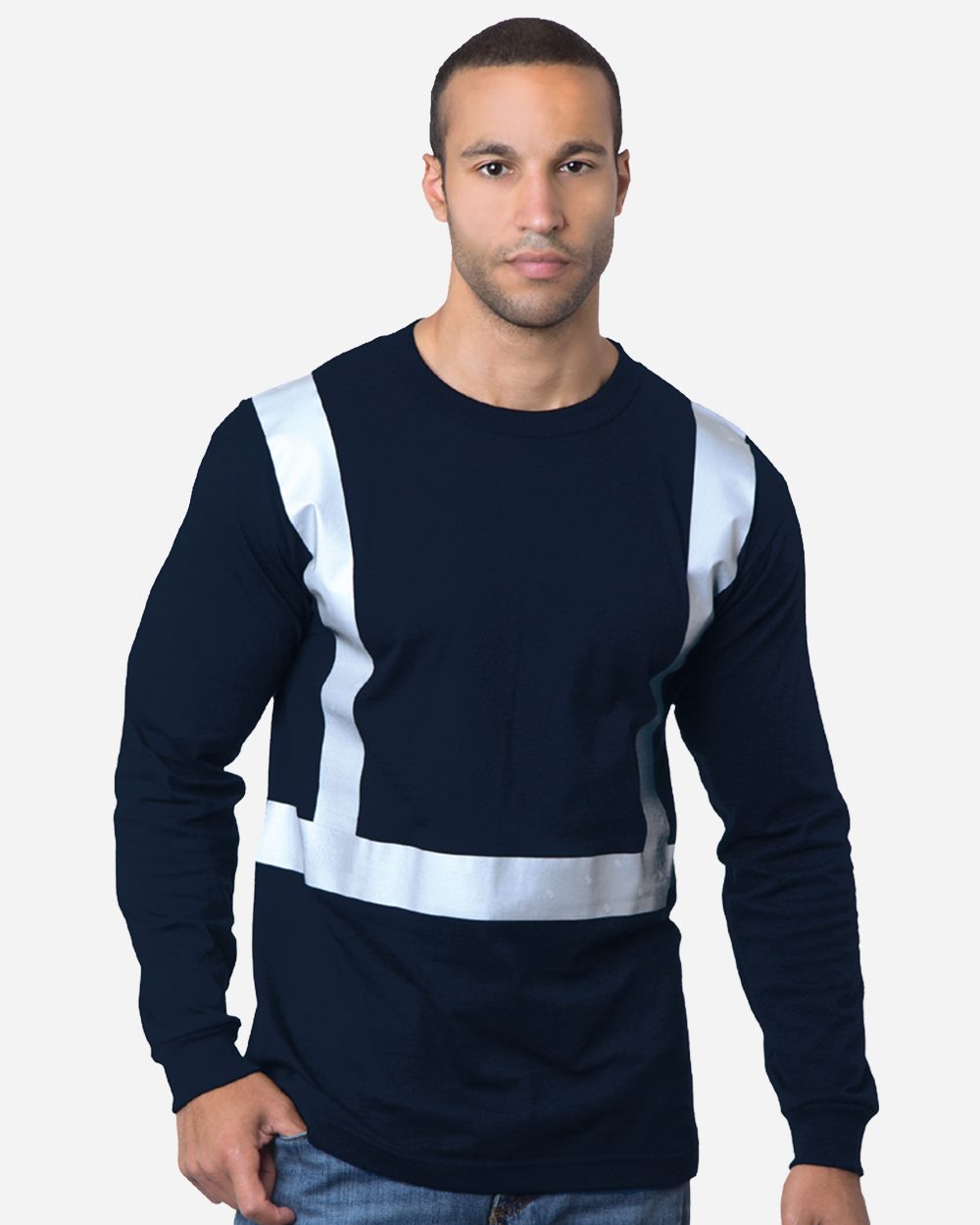 Bayside Men's USA-Made Hi-Visibility Long Sleeve T-Shirt
