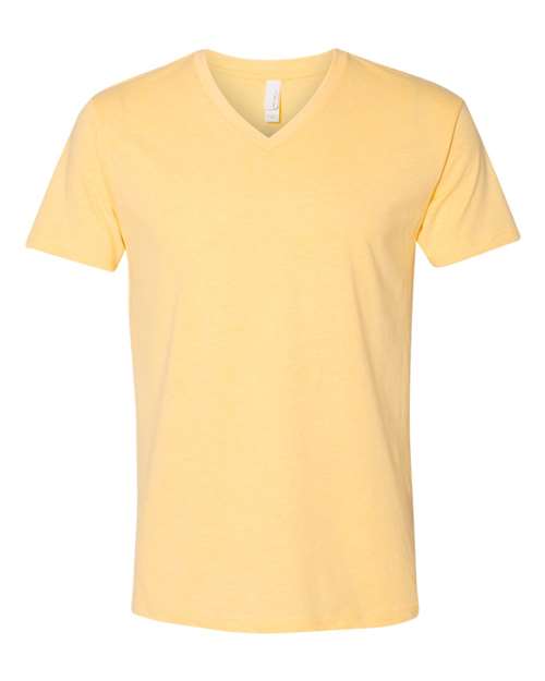 Next Level Unisex CVC V-Neck T-Shirt in Banana Cream, front view