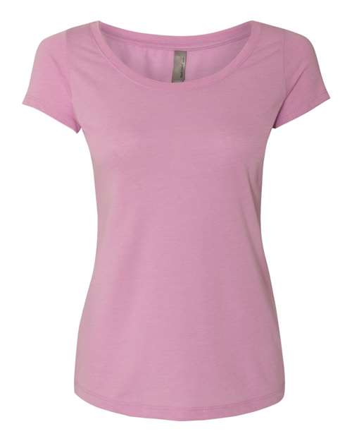 Next Level Women’s Triblend Scoop Neck T-Shirt in Vintage Lilac, front view