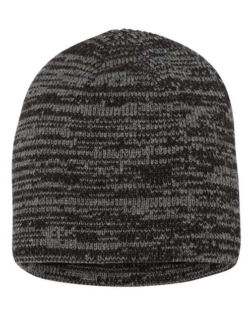 Sportsman 8" Marled Beanie in Black/Dark Grey