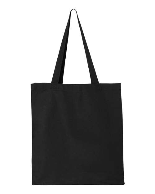 Q-Tees 14L Shopping Bag in Black, front view