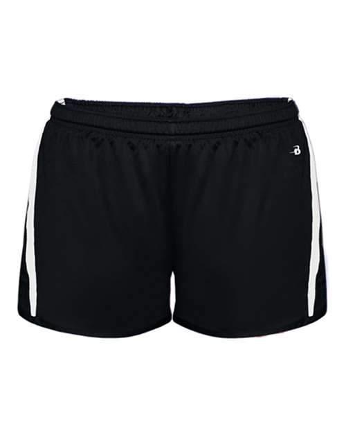 Alleson Athletic Women's Stride Shorts in Black/White