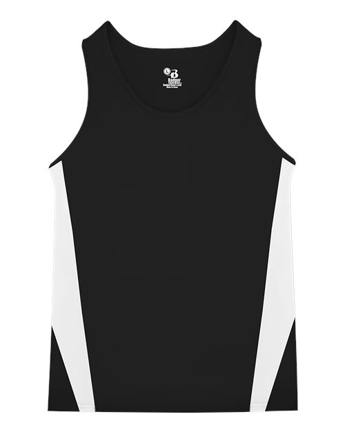 Alleson Athletic Men's Stride Singlet in Black/White