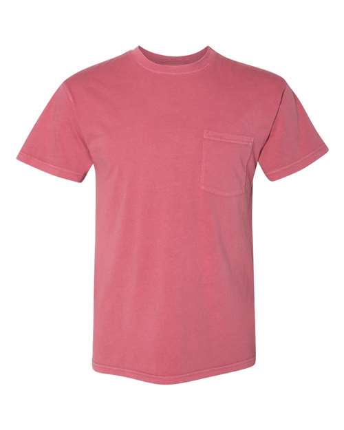 Next Level Unisex Inspired Dye Pocket T-Shirt in Smoked Paprika