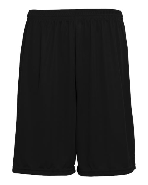 Augusta Sportswear Youth Training Shorts in Black, front view