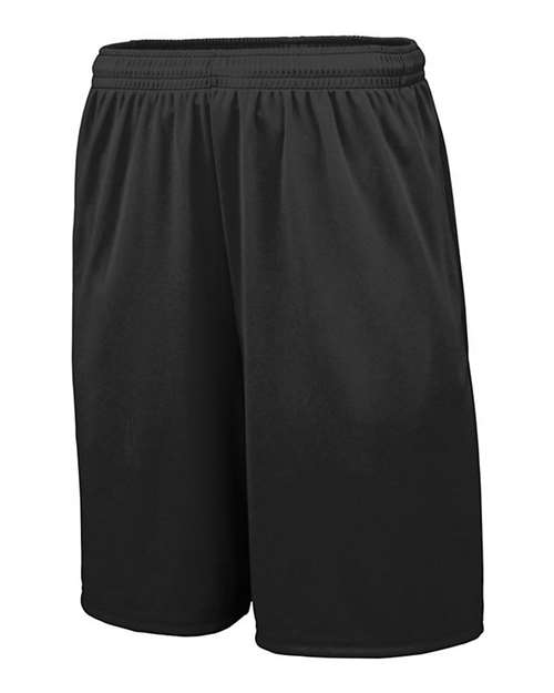 Augusta Sportswear Youth Training Shorts with Pocket in Black