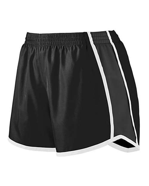 Augusta Sportswear Girls' Pulse Team Shorts in Black/Black/White