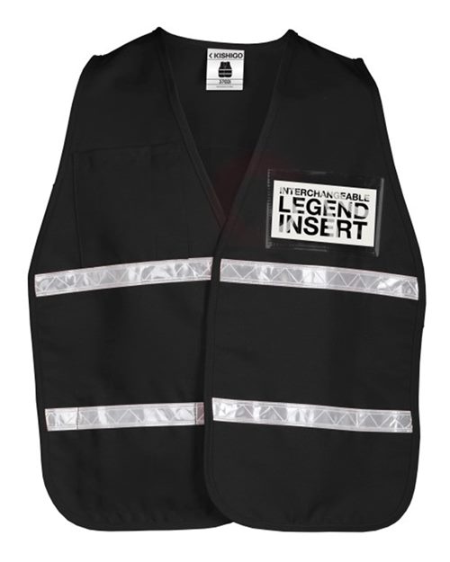 Kishigo Unisex 700 Series Incident Command Vest in 3702i Black, front view
