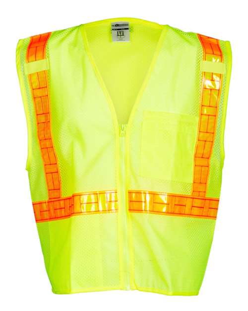 Kishigo Men’s Vest in Lime, front view