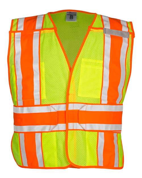 Kishigo Unisex Four Season Breakaway Vest in Lime, front view