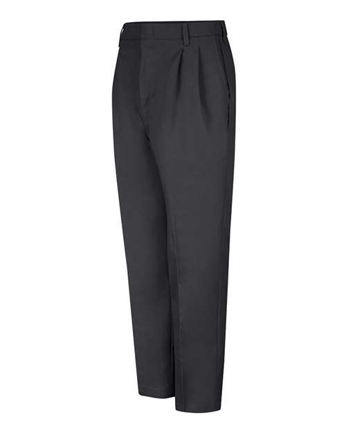 Red Kap Men's Pleated Twill Slacks in Black - 30I