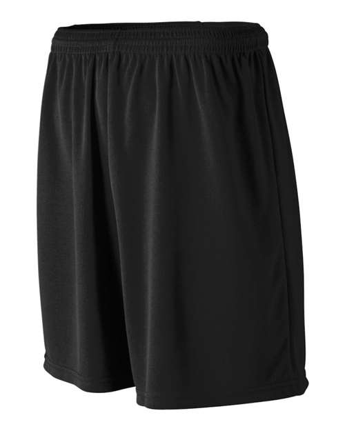 Augusta Sportswear Augusta Sportswear Men's Wicking Mesh Athletic Shorts in Black, side view
