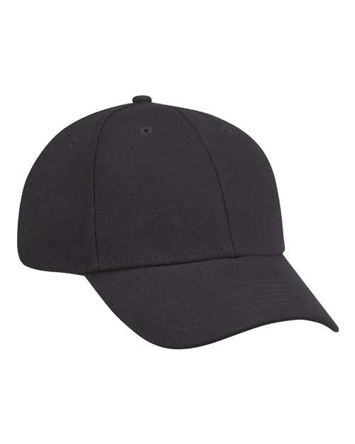 Red Kap Polyester Ball Cap in Black, front view