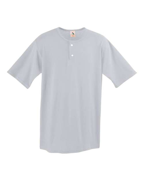 Augusta Sportswear Men's Two-Button Baseball Jersey in Ash