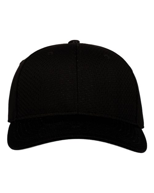 Augusta Sportswear Athletic Mesh Cap in Black, front view