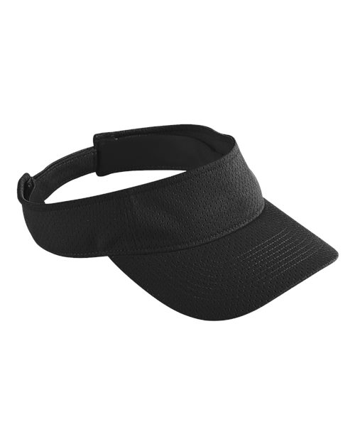 Augusta Sportswear Athletic Mesh Visor in Black, front view