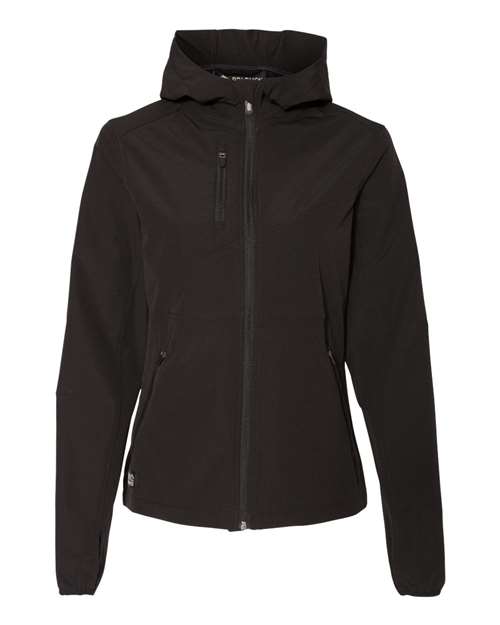 DRI DUCK Women's Ascent Soft Shell Hooded Jacket in Black