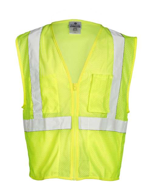 Kishigo Unisex Self Extinguishing Mesh Vest in Lime
