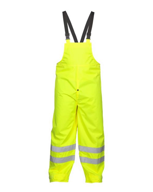 Kishigo Unisex Storm Stopper Rainwear Bib in Lime, front view