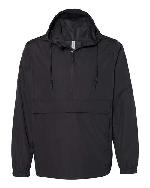 Independent Trading Co. Men's Nylon Anorak in Black
