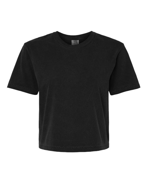 Comfort Colors Women's Garment-Dyed Heavyweight Boxy T-Shirt in Black