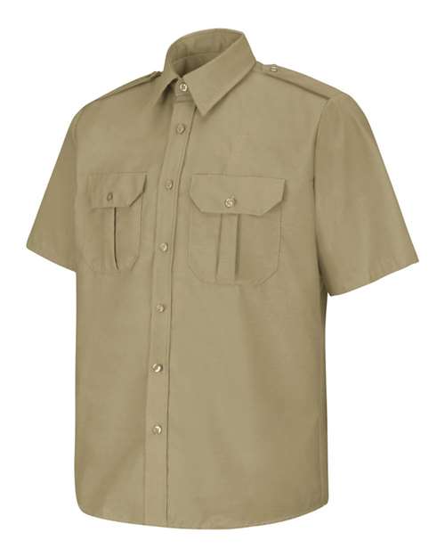 Red Kap Men's Tall Short Sleeve Security Shirt in Khaki