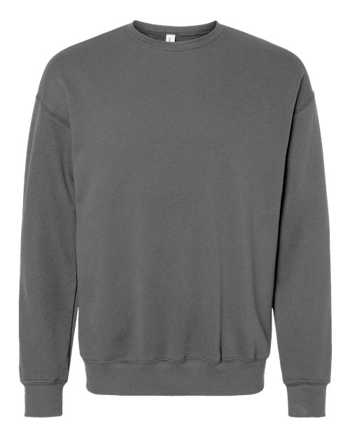 BELLA + CANVAS Unisex Sponge Fleece Drop Shoulder Crewneck Sweatshirt in Asphalt